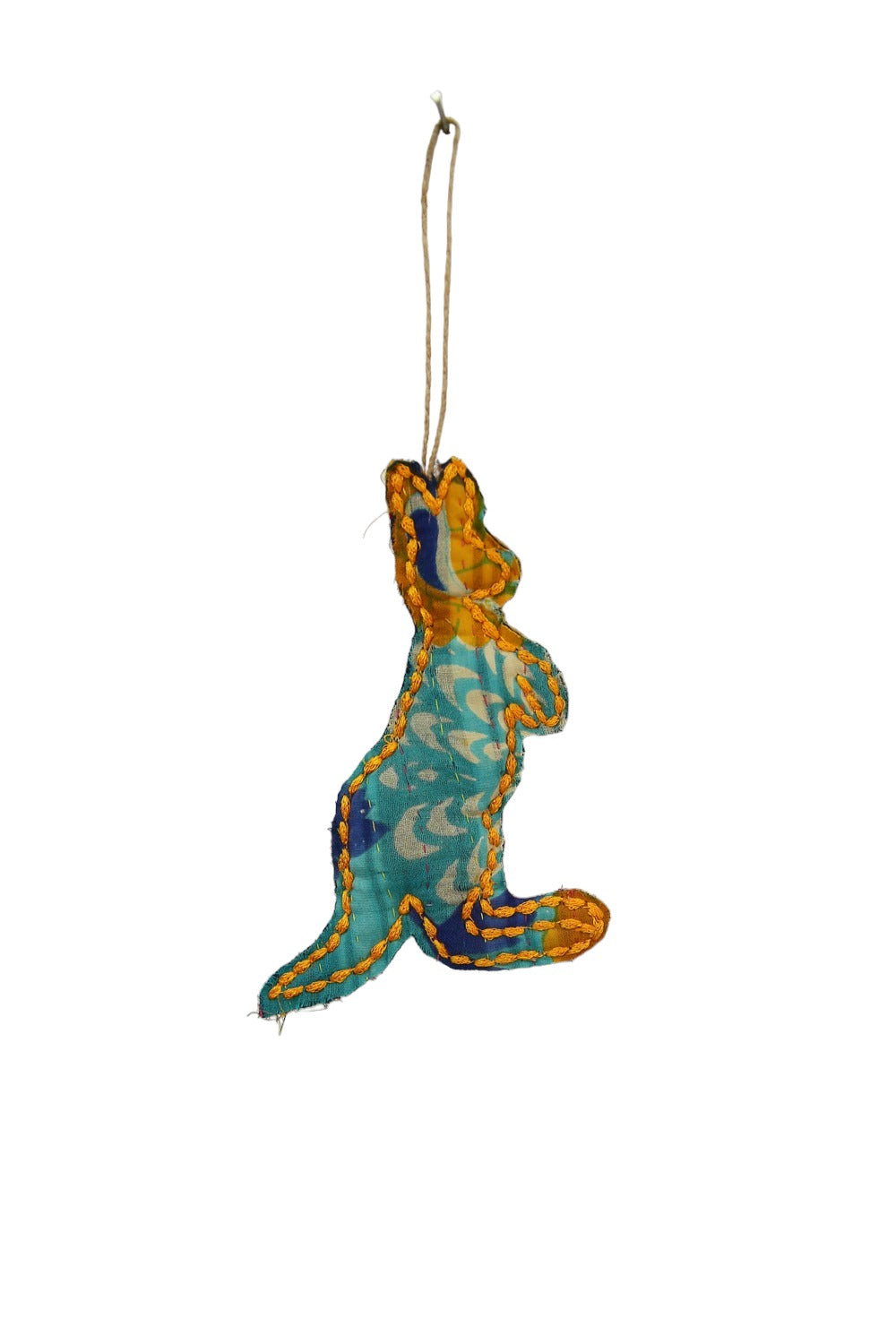 RUBY STAR TRADERS KANTHA KANGAROO CHRISTMAS DECORATION