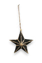 RUBY STAR TRADERS COTTON MACHE BLACK STAR CHRISTMAS DECORATION