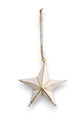RUBY STAR TRADERS COTTON MACHE WHITE STAR CHRISTMAS DECORATION