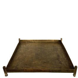 SQUARE TRAY LARGE ANTIQUE GOLD