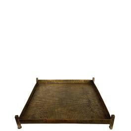 SQUARE TRAY MEDIUM ANTIQUE GOLD