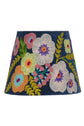RUBY STAR TRADERS TAPERED SHADE SUMMER FLORALS MIDNIGHT BLUE VELVET