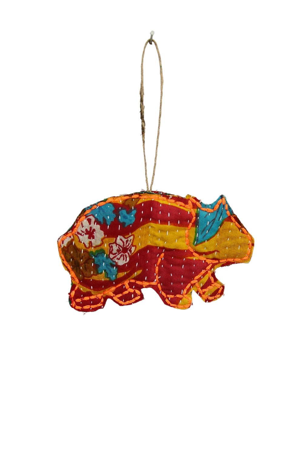 RUBY STAR TRADERS KANTHA WOMBAT CHRISTMAS DECORATION