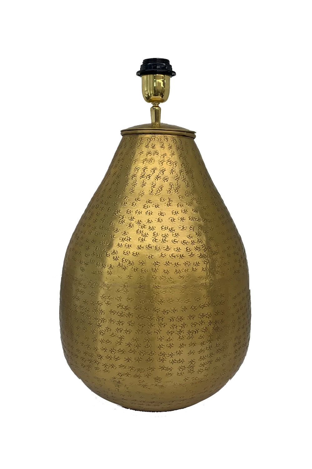 RUBY STAR TRADERS GOLD PLATED BRASS LAMP BASE TEARDROP GOLD