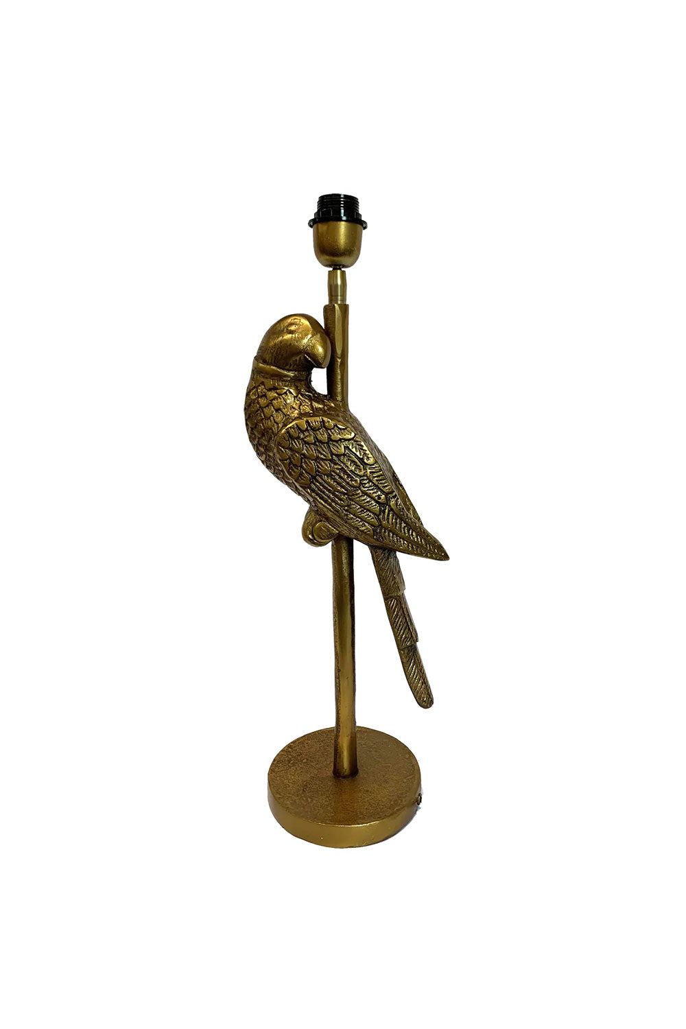 RUBY STAR TRADERS LAMP BASE LORIKEET ANTIQUE GOLD SMALL