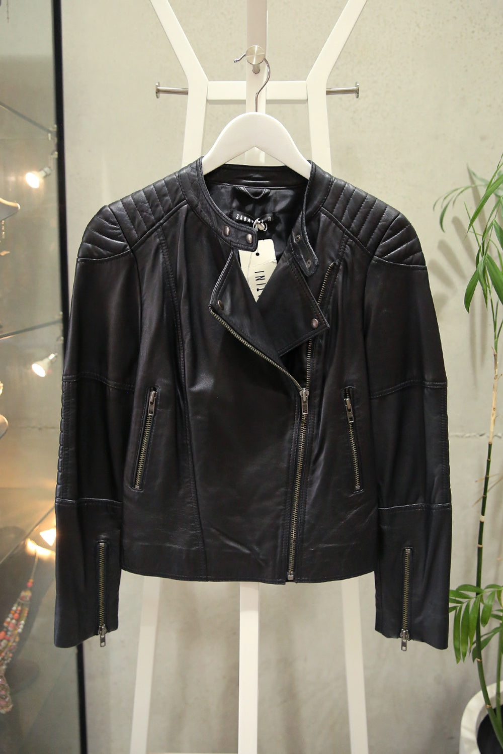 SABATINI QUILTED LEATHER BIKER JACKET