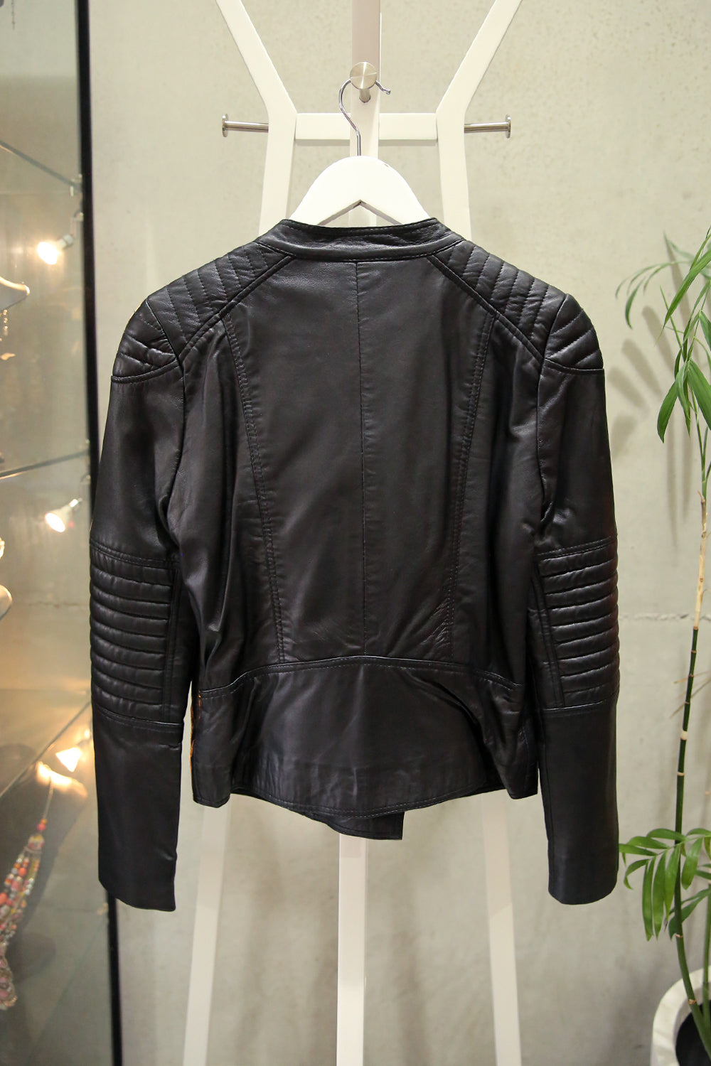 SABATINI QUILTED LEATHER BIKER JACKET