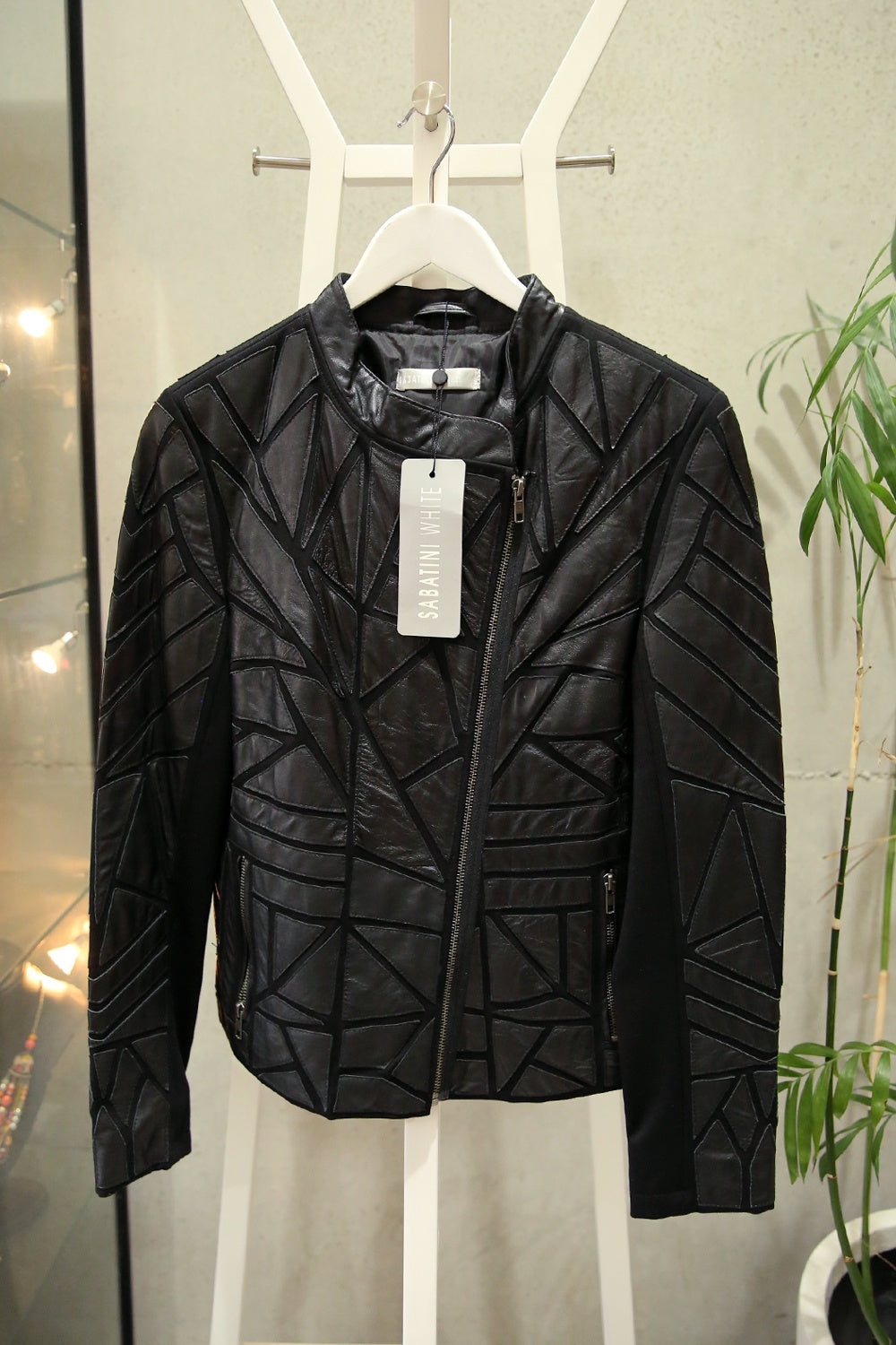 SABATINI LEATHER SHAPE CUT OUT JACKET
