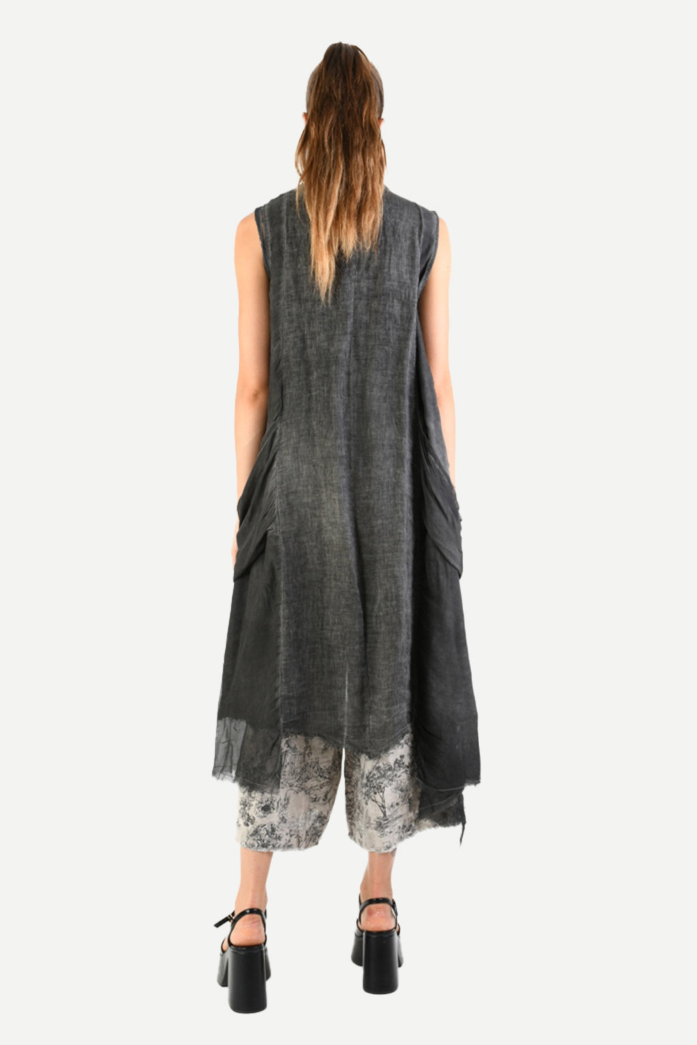 SANCTAMUERTE ASYMMETRIC GILET GREY