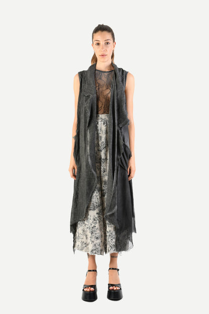 SANCTAMUERTE ASYMMETRIC GILET GREY