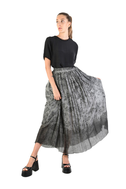 SANCTAMUERTE SKIRT GREY