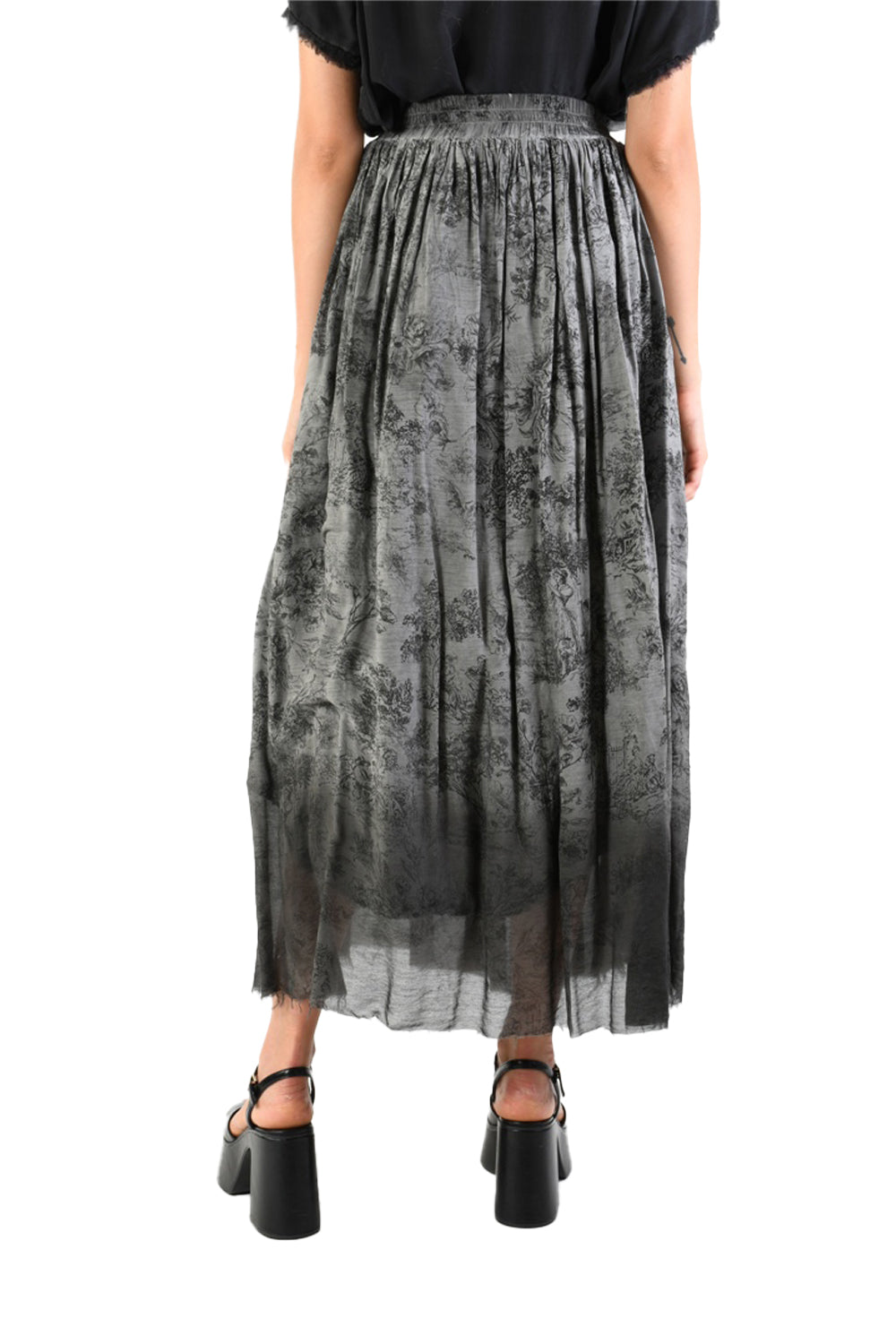 SANCTAMUERTE SKIRT GREY