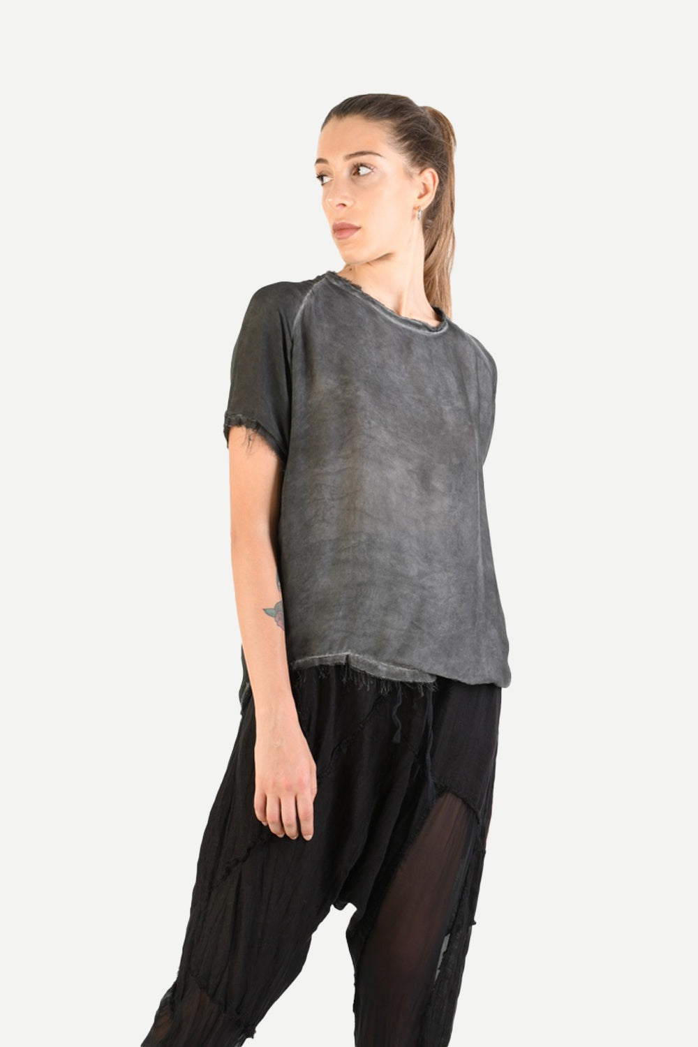 SANCTAMUERTE T-SHIRT  GREY