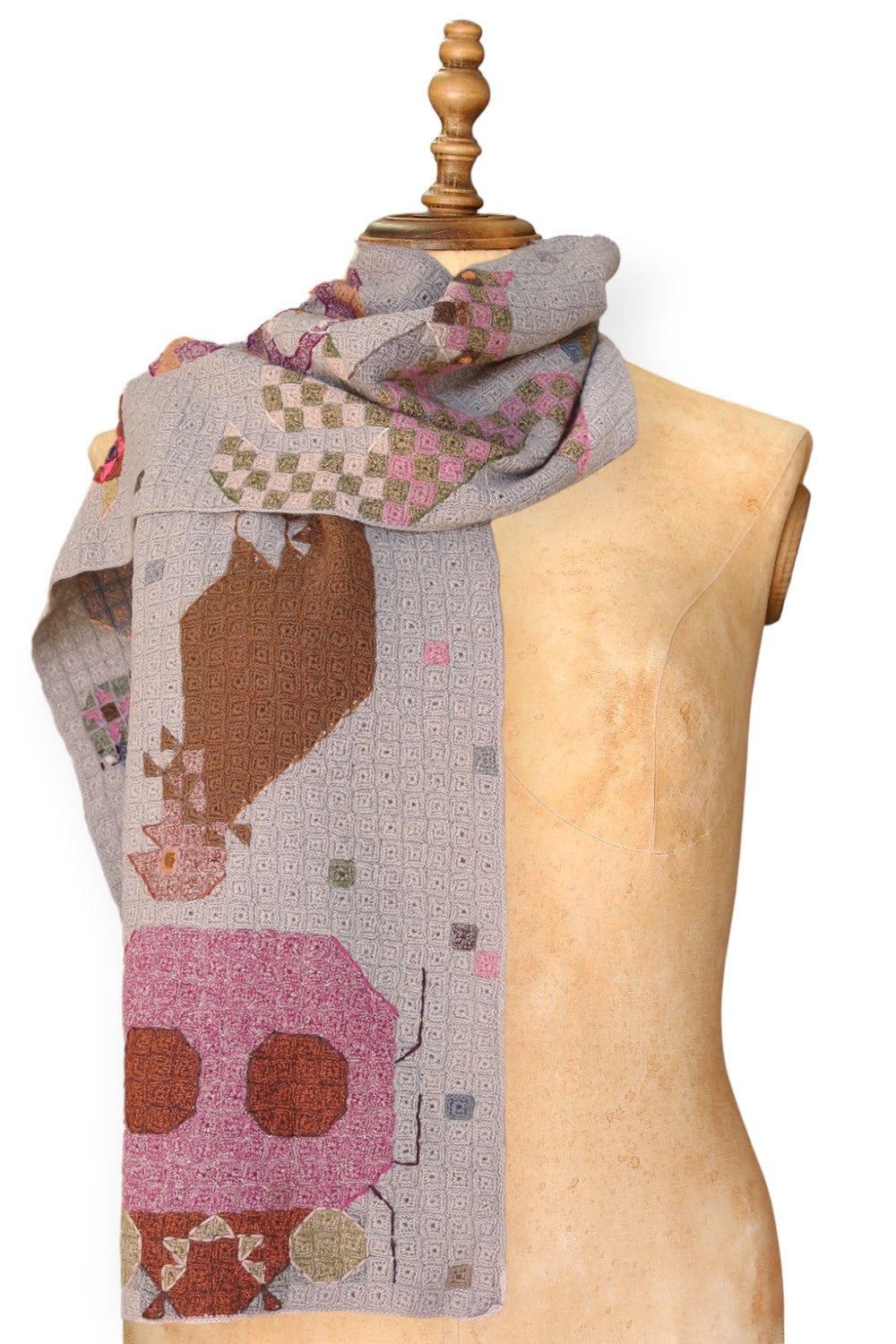 Sophie Digard Brouillard &amp; Rocaille Large Crochet Scarf