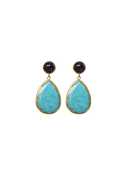 SECRETLY POSH TURQUOISE STONE EARRINGS