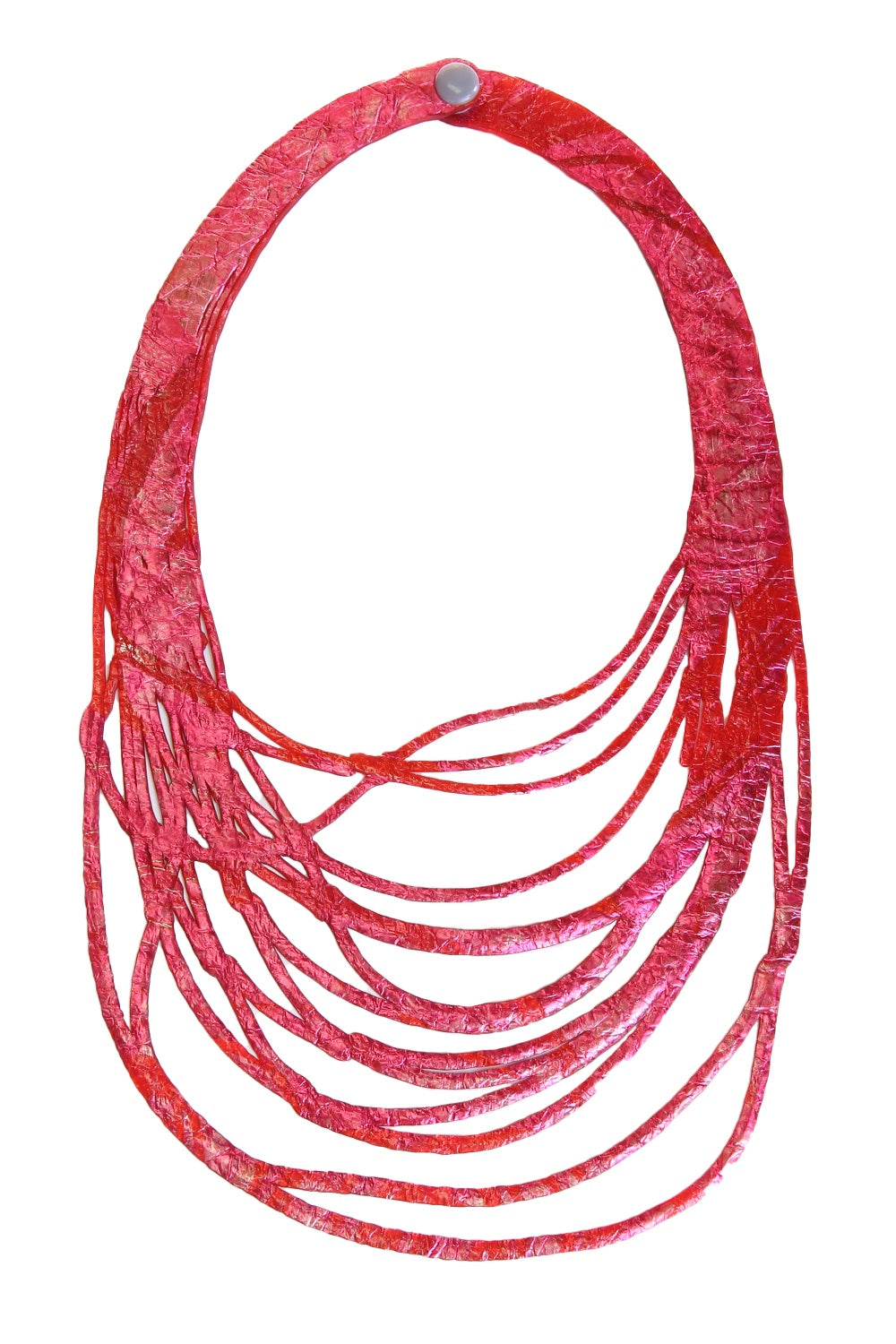 Si Sabato Isabel Illusion Red Magenta Necklace