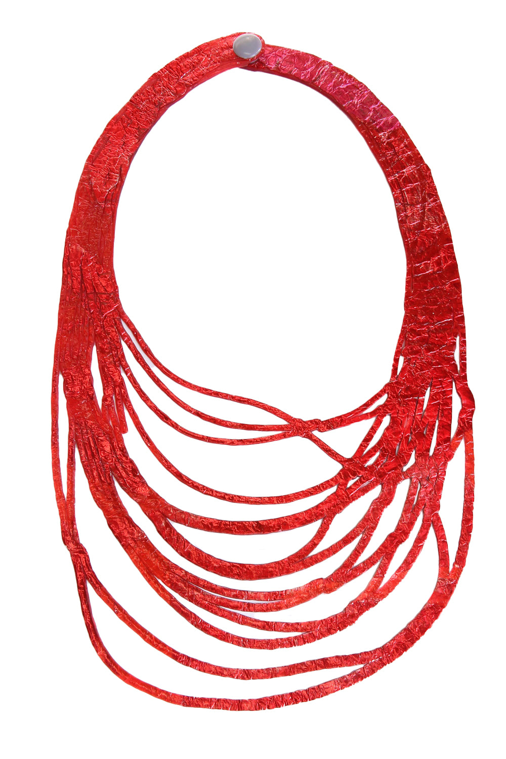 Si Sabato Isabel Illusion Red Magenta Necklace