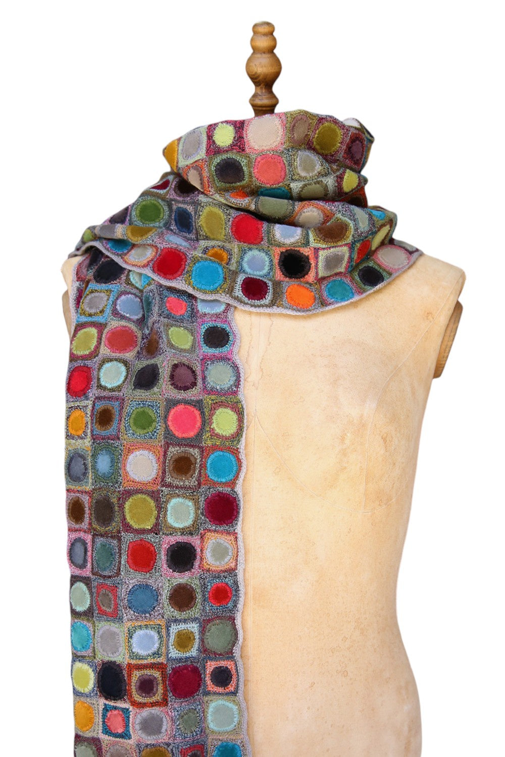 Sophie Digard Circle Velvet Crochet Scarf