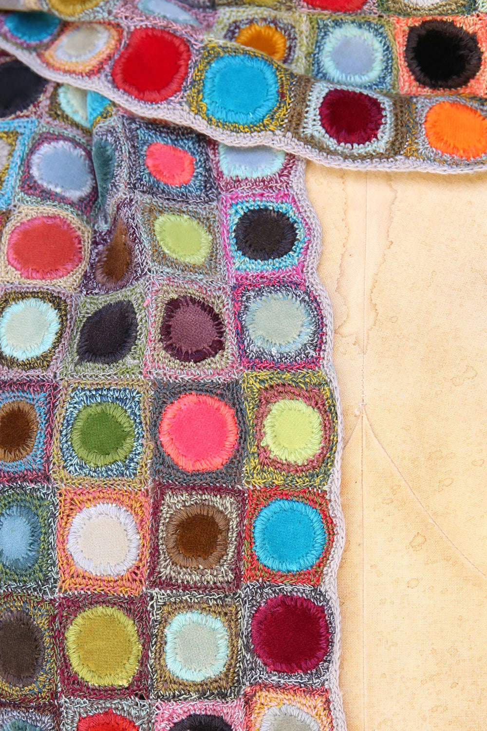 Sophie Digard Circle Velvet Crochet Scarf