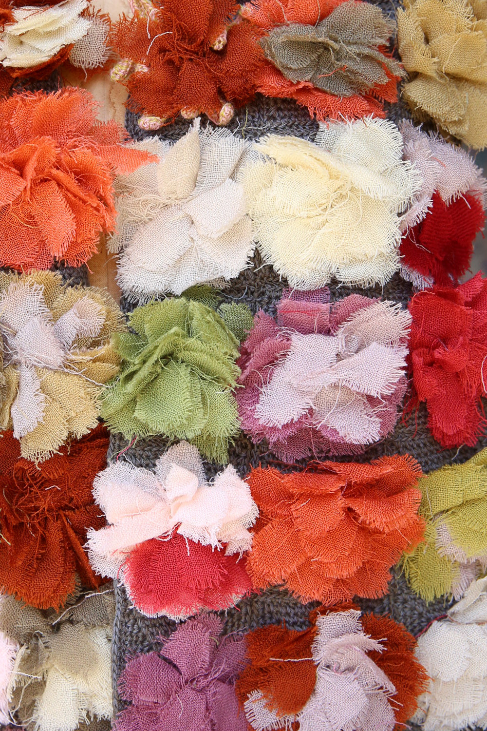 Sophie Digard Spring Break Crochet Scarf Olive