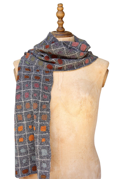 SOPHIE DIGARD GRITSTONE LARGE CROCHET SCARF 25X145