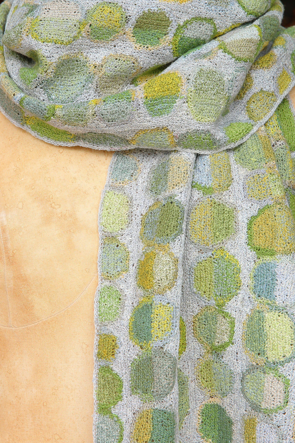 Sophie Digard Circle Weeds Crochet Linen Scarf