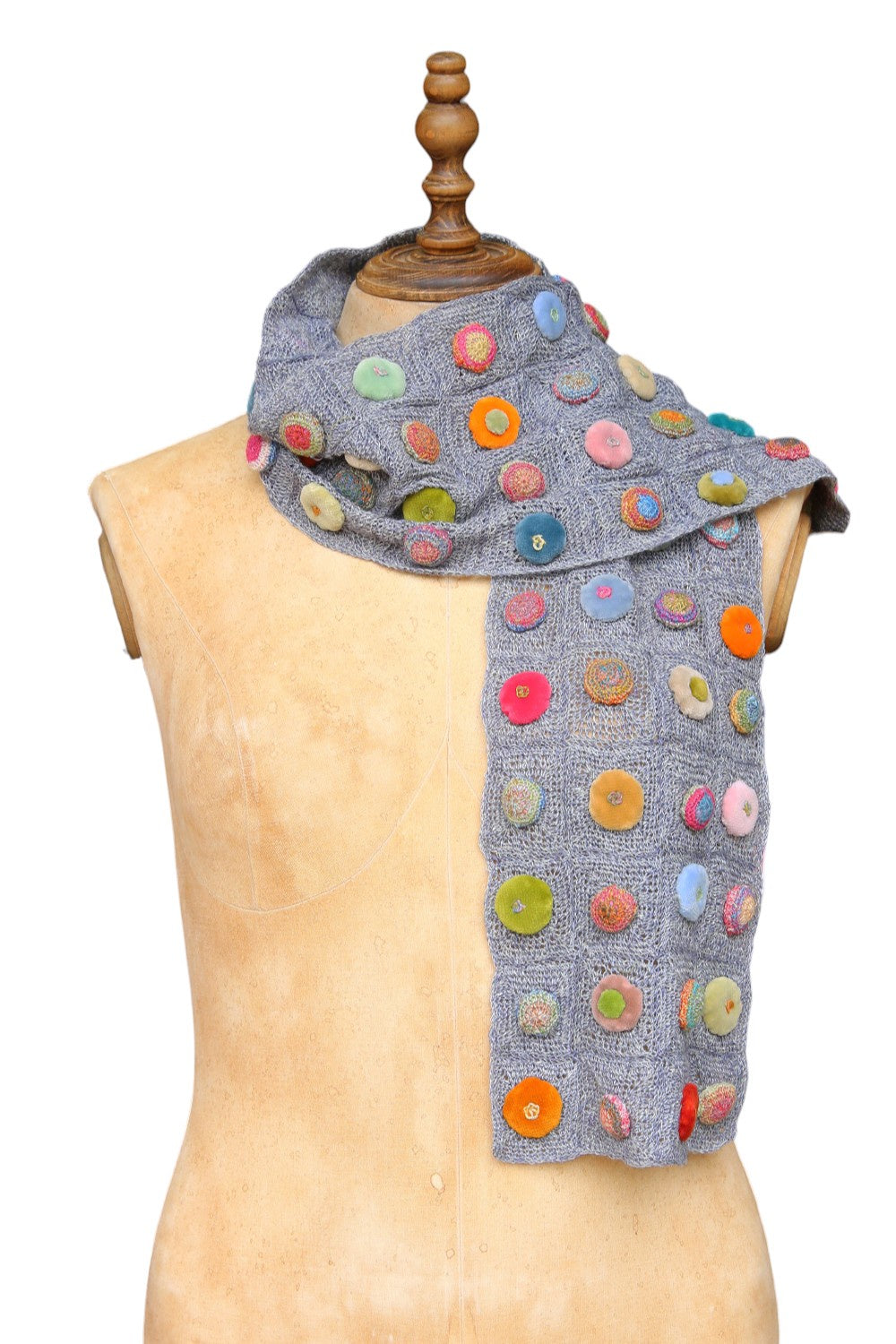 Sophie Digard Paint Crotched Linen Scarf