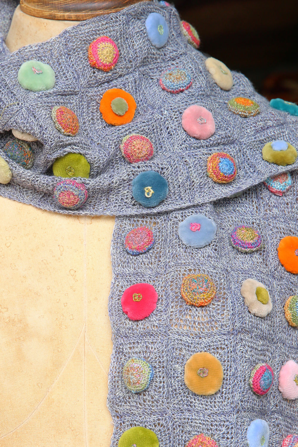 Sophie Digard Paint Crotched Linen Scarf