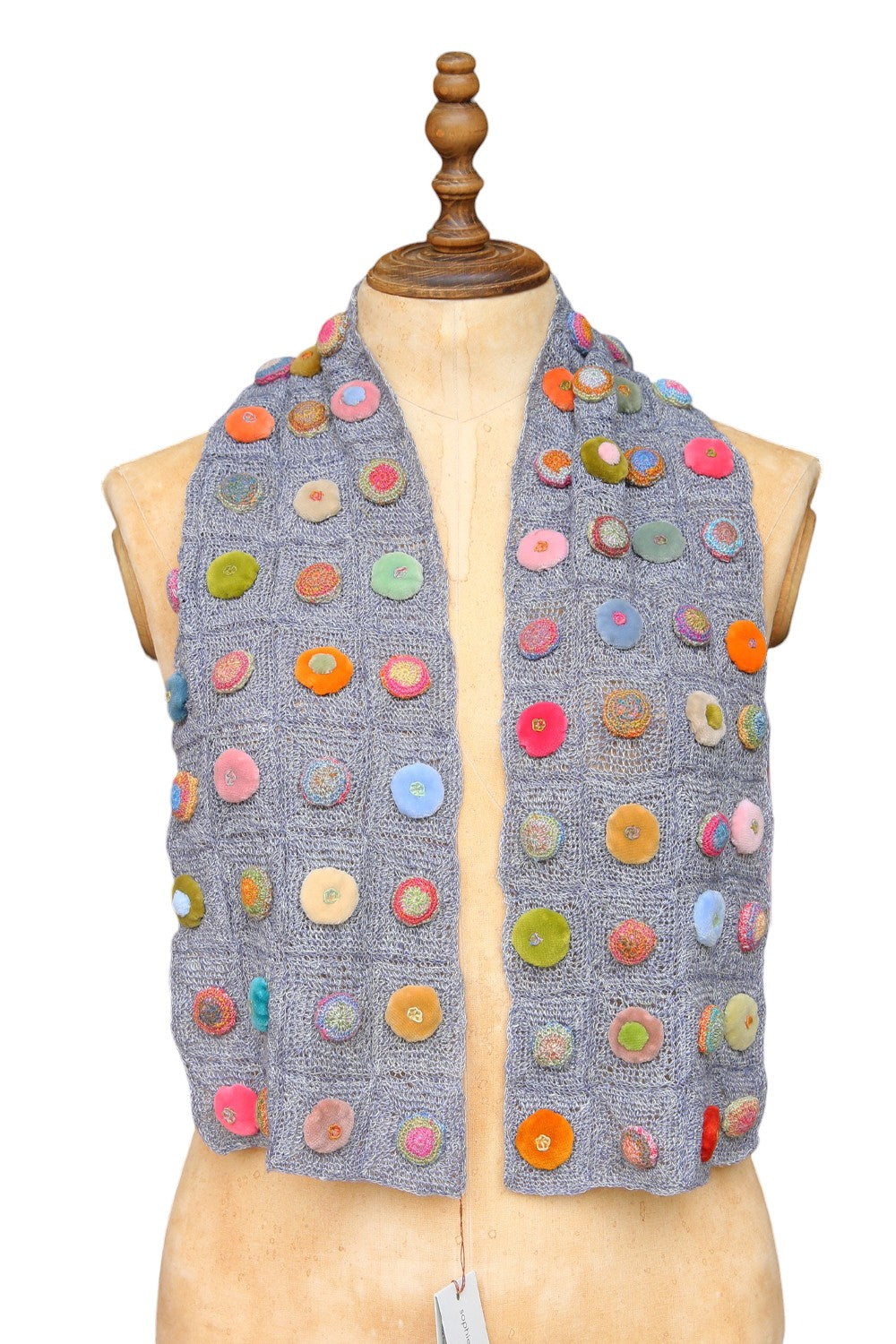 Sophie Digard Paint Crotched Linen Scarf