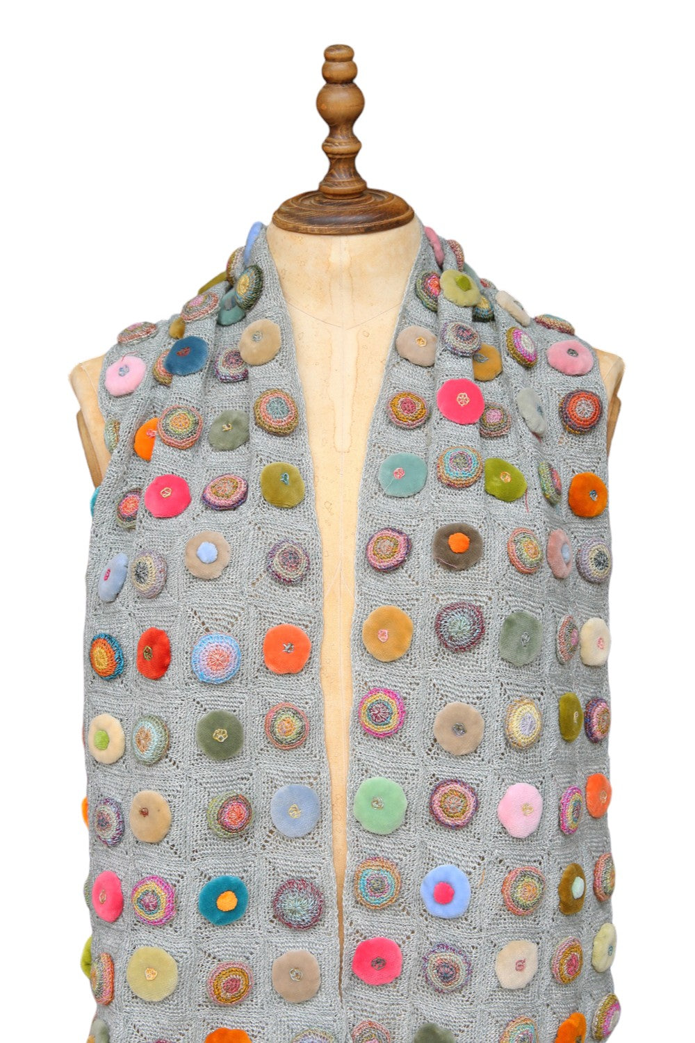 Sophie Digard Paint Sage Crotched Linen Scarf