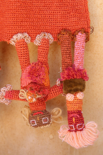 SOPHIE DIGARD GUS &amp; CO CROCHET SCARF BURNT ORANGE