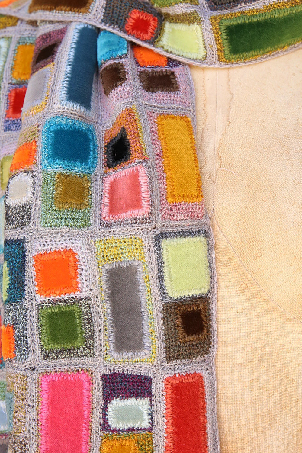 Sophie Digard Klimt Velvet Crochet Scarf