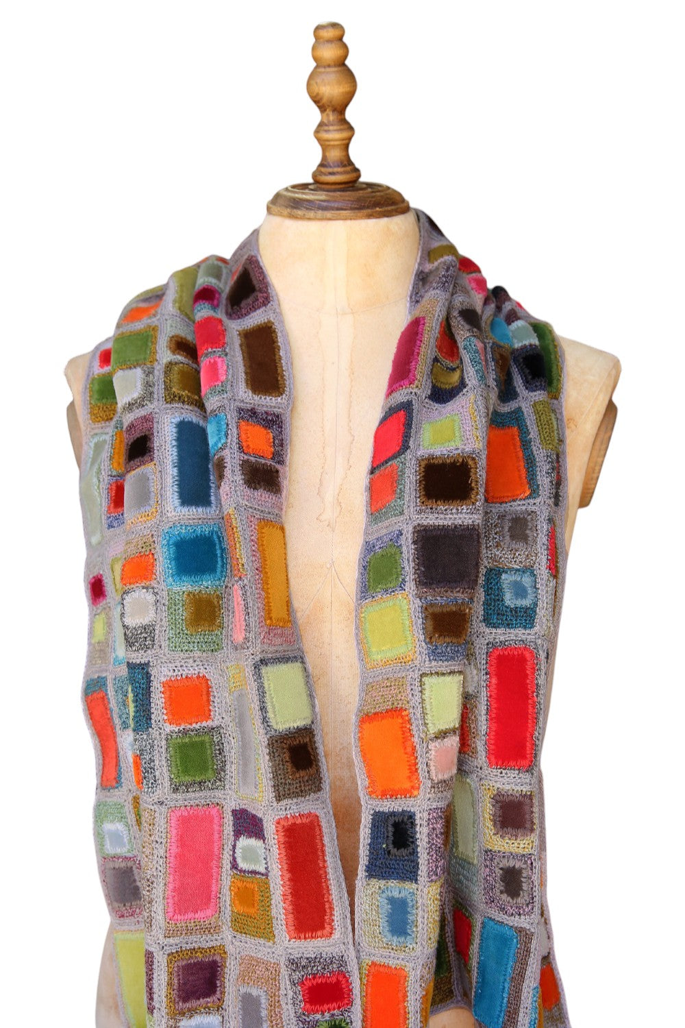 Sophie Digard Klimt Velvet Crochet Scarf