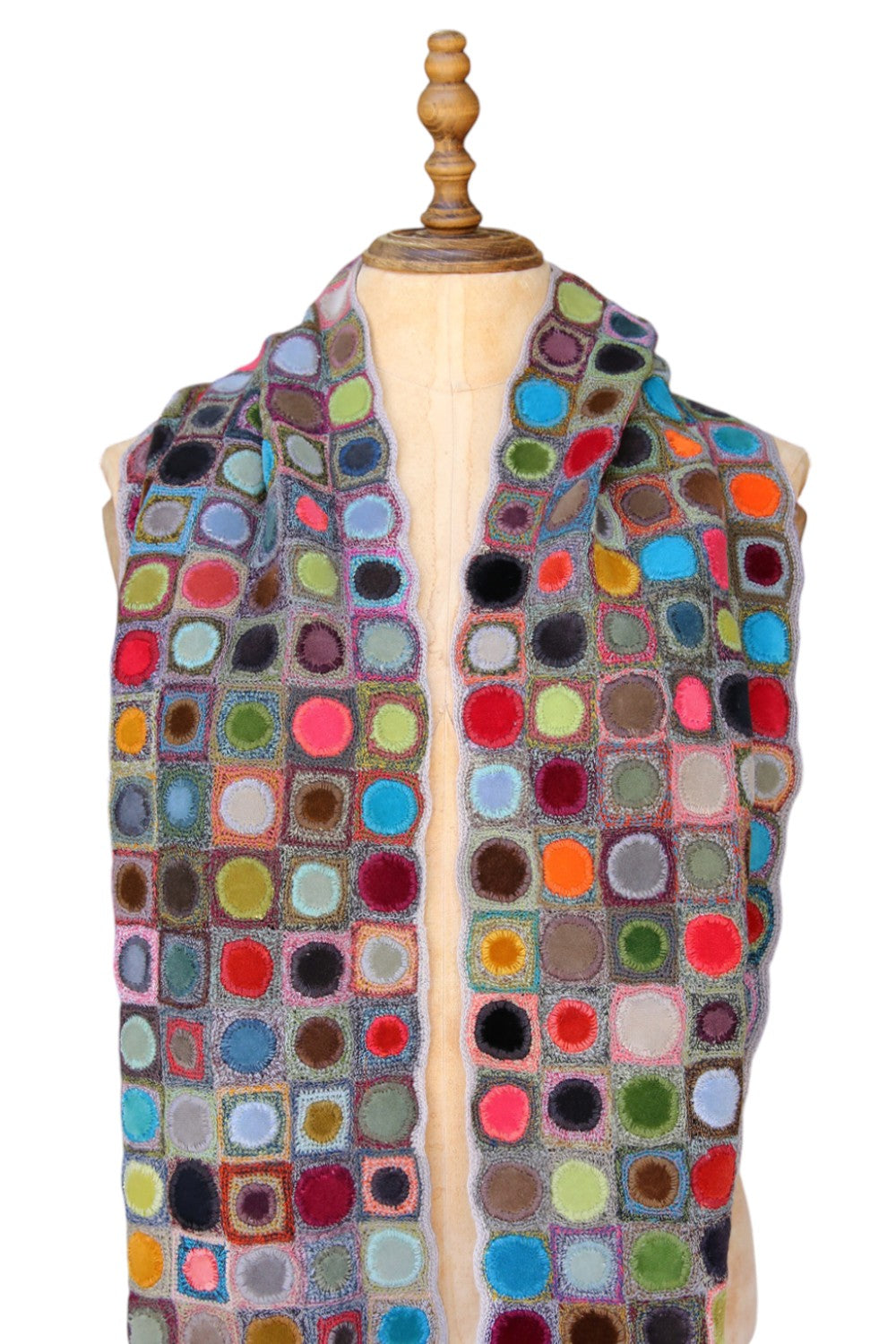 Sophie Digard Circle Velvet Crochet Scarf