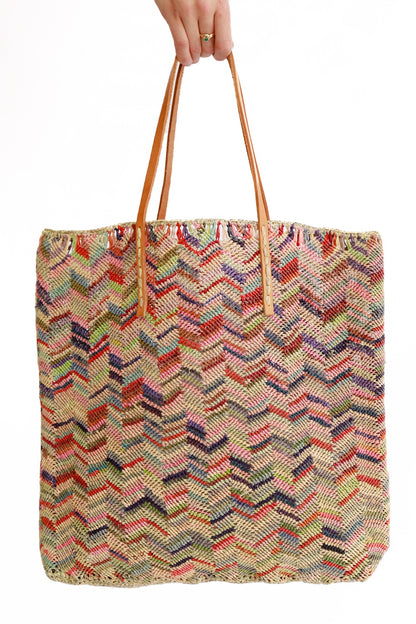Sophie Digard Raffia Bag Gui Multi Chevron