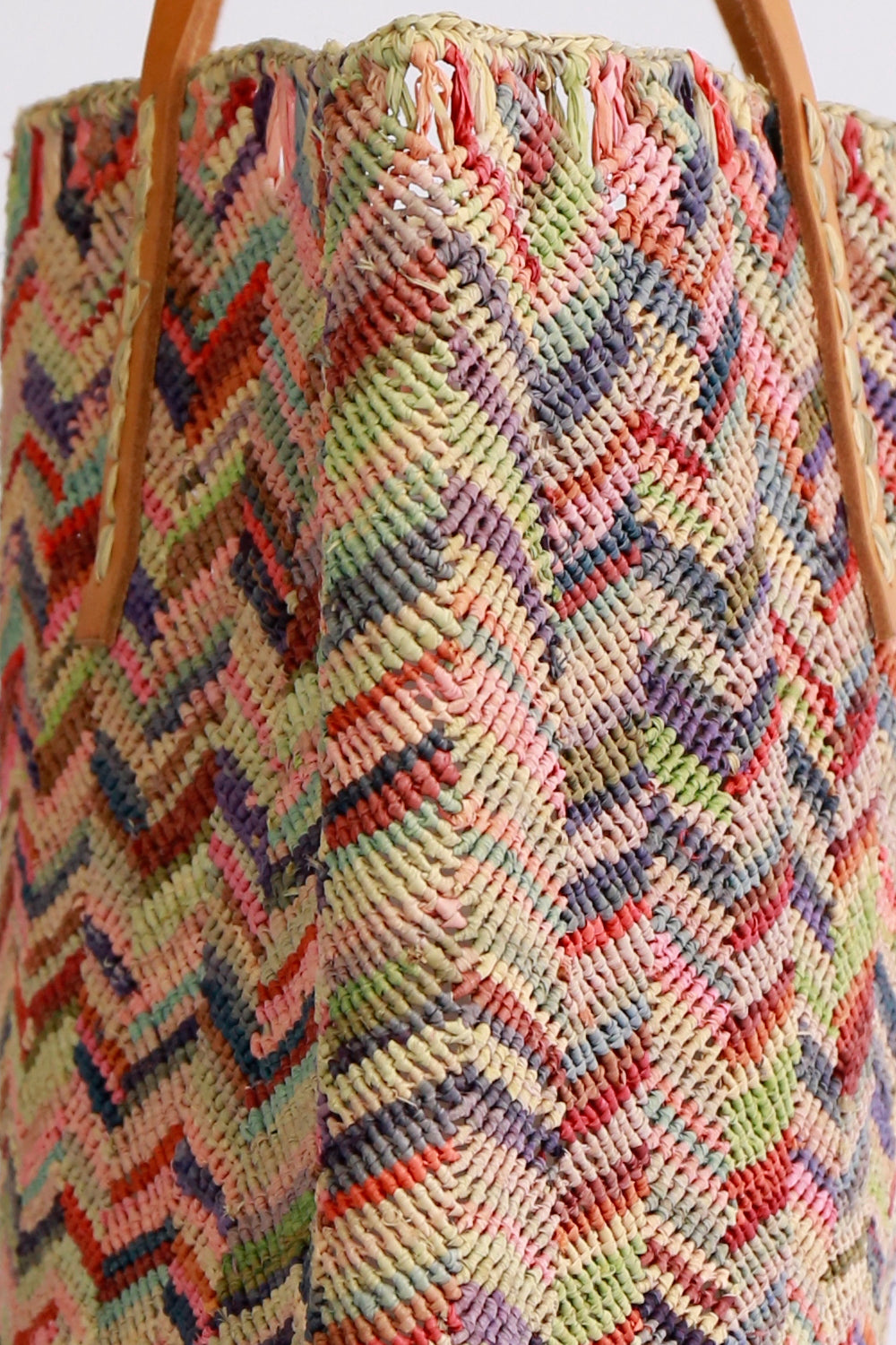 Sophie Digard Raffia Bag Gui Multi Chevron
