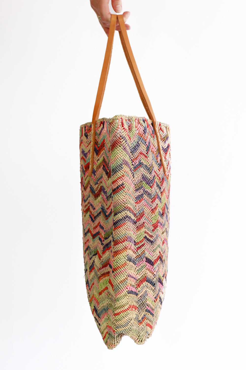 Sophie Digard Raffia Bag Gui Multi Chevron