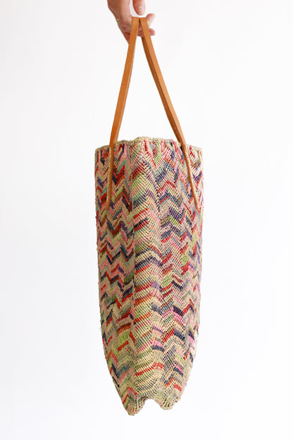 Sophie Digard Raffia Bag Gui Multi Chevron