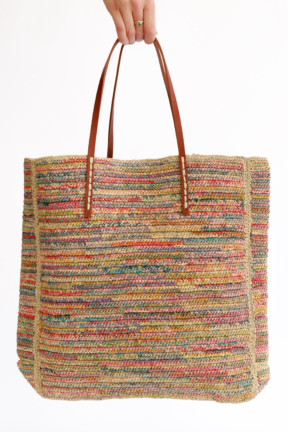 Sophie Digard Raffia Bag Paint Multi