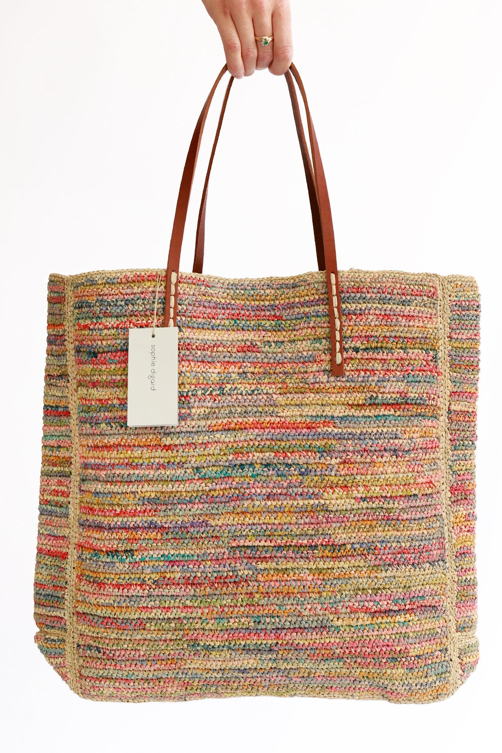 Sophie Digard Raffia Bag Paint Multi