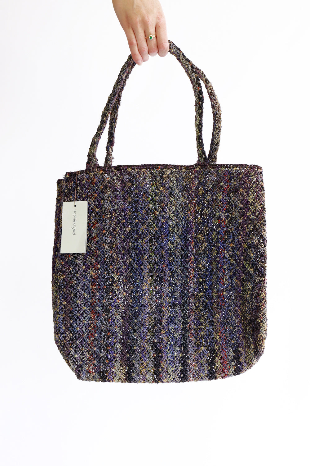 Sophie Digard Woven Raffia Bag Ink