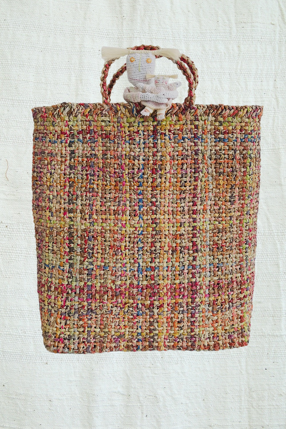 SOPHIE DIGARD LARGE DOUBLE WOVEN RAFFIA BAG