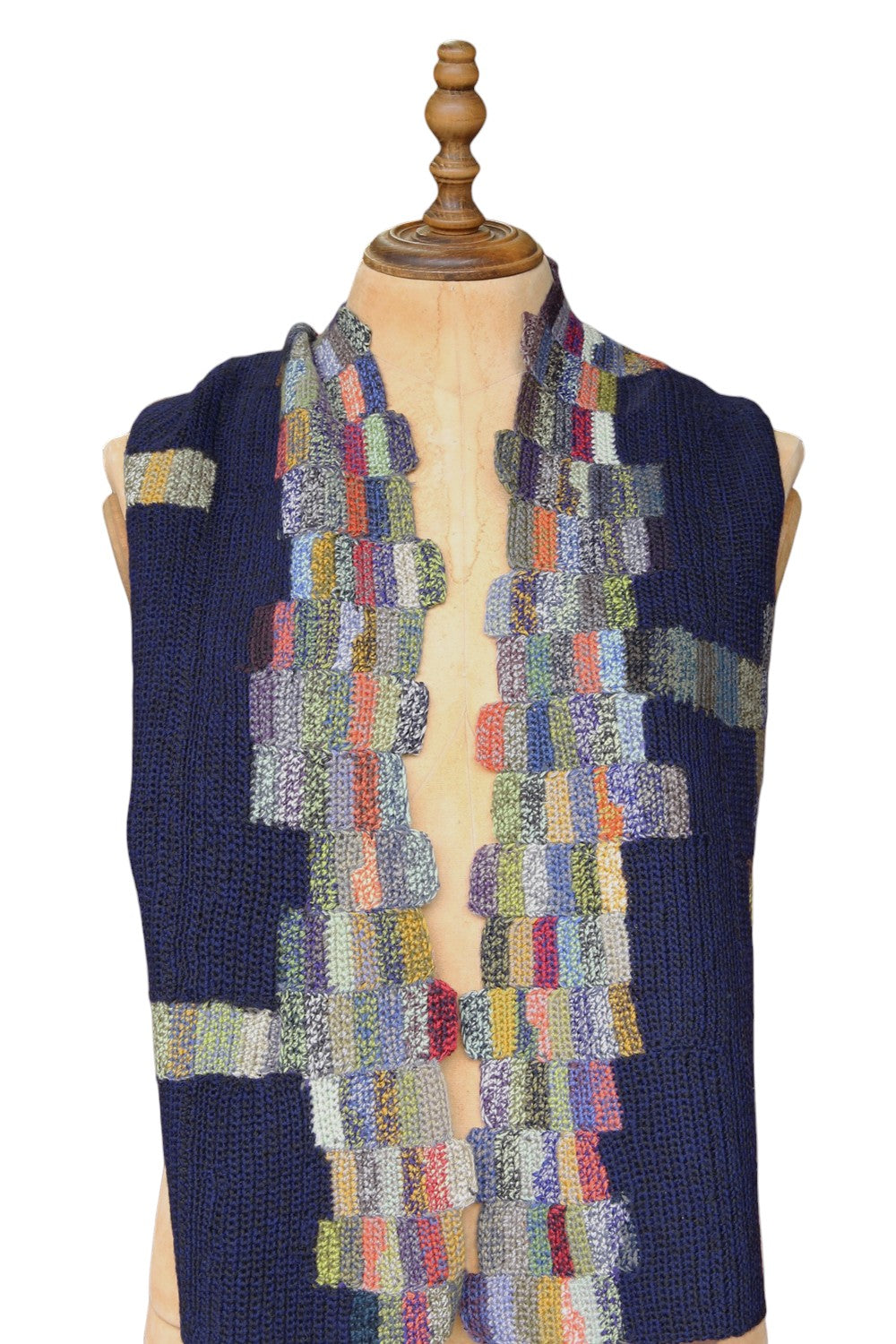 SOPHIE DIGARD VELOURS LARGE CROCHET SCARF 25X145