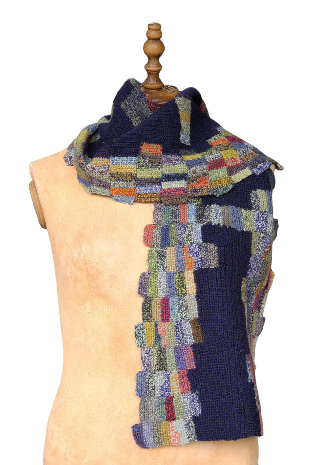 SOPHIE DIGARD VELOURS LARGE CROCHET SCARF 25X145