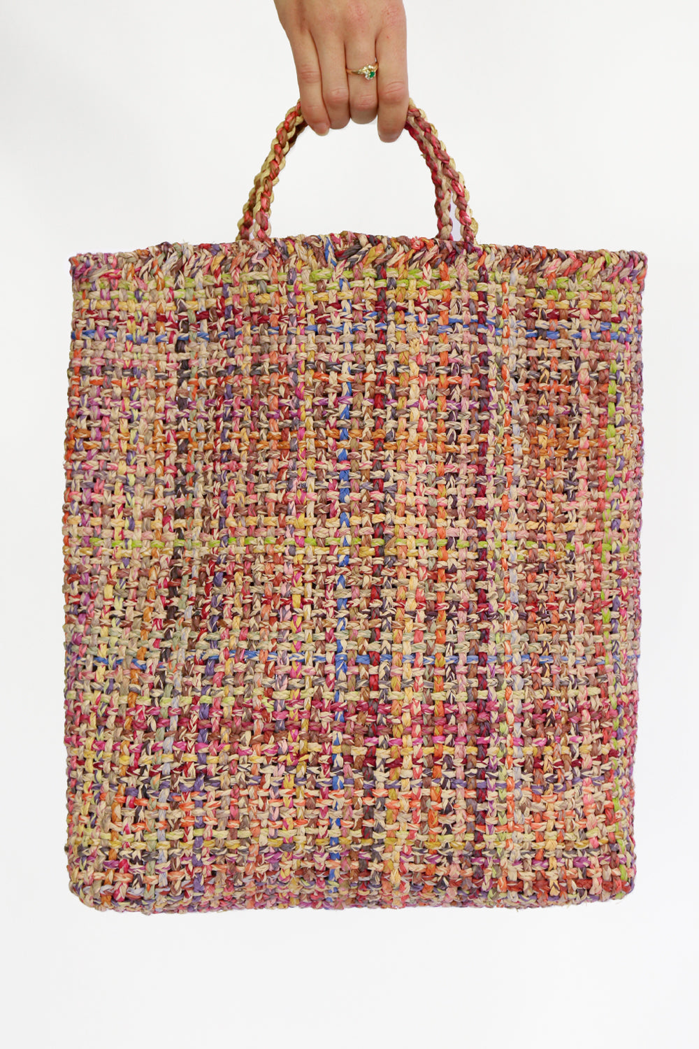 SOPHIE DIGARD LARGE DOUBLE WOVEN RAFFIA BAG