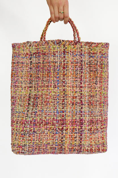 SOPHIE DIGARD LARGE DOUBLE WOVEN RAFFIA BAG
