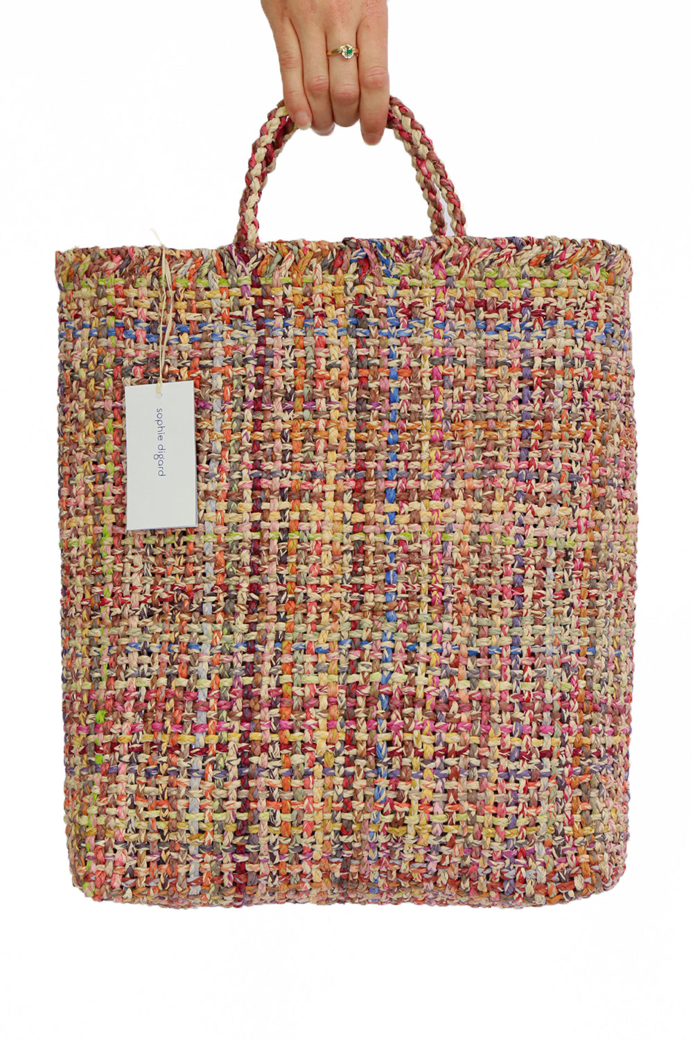 SOPHIE DIGARD LARGE DOUBLE WOVEN RAFFIA BAG