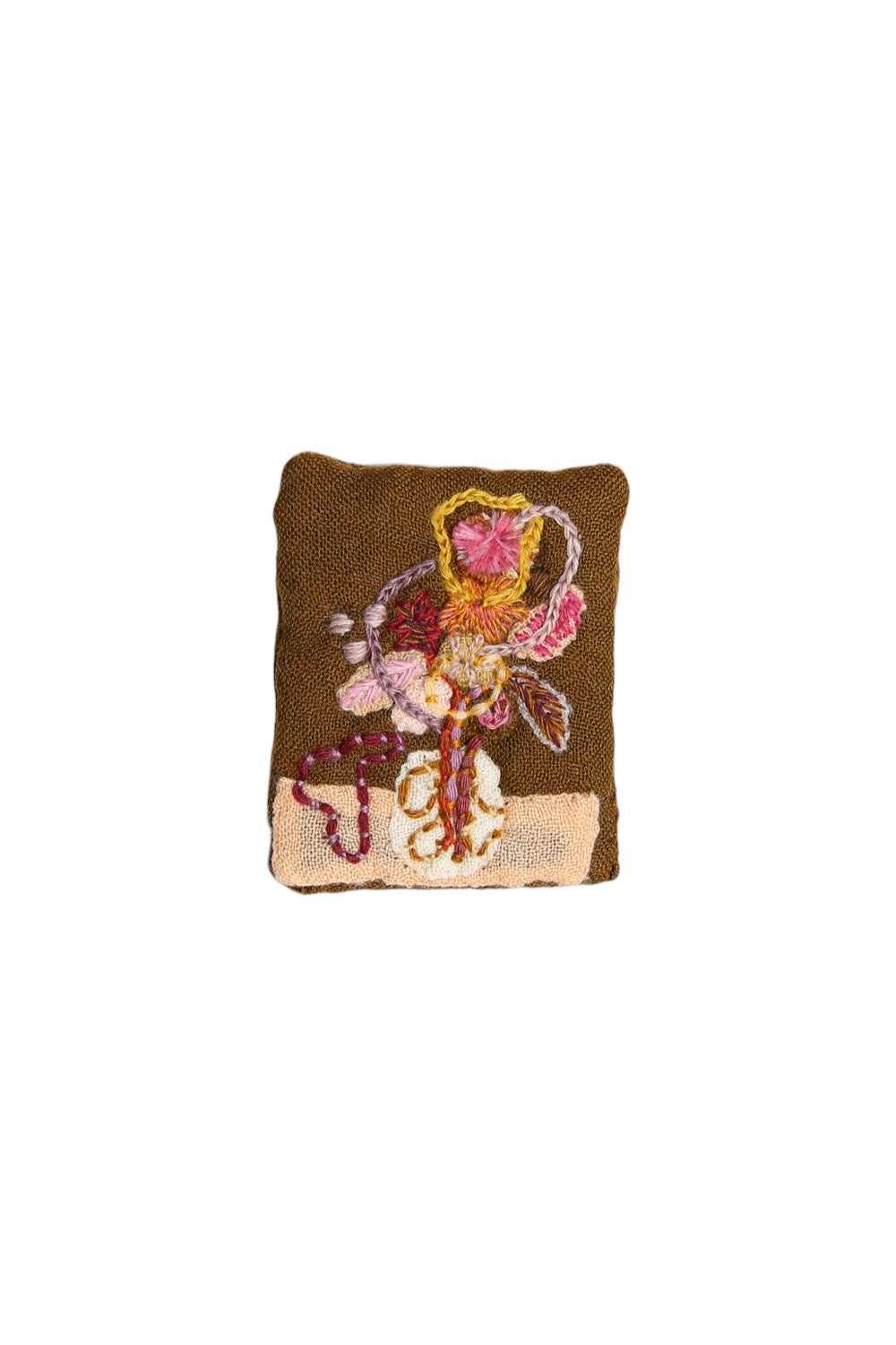 SOPHIE DIGARD BALGA RECTANGULAR BROOCH KHAKI