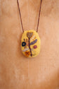SOPHIE DIGARD QUOTIDIEN OVAL PENDANT NECKLACE AMBER