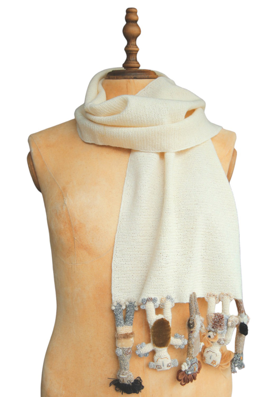 SOPHIE DIGARD GUS &amp; CO CROCHET SCARF NATURAL